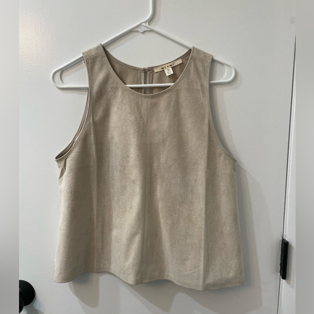 Suede Francesca’s tank. Size medium.